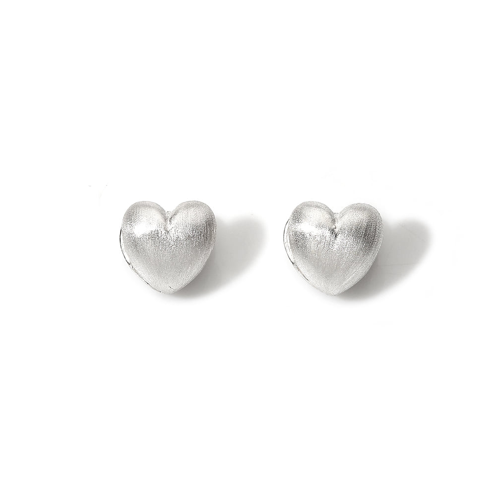 sanding texture heart earring